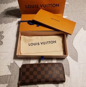 Louis Vuitton Clemence Damier Ebene Red